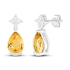 Thumbnail Image 0 of Citrine & White Lab-Created Sapphire Earrings Sterling Silver
