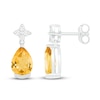 Thumbnail Image 1 of Citrine & White Lab-Created Sapphire Earrings Sterling Silver
