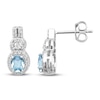 Thumbnail Image 0 of Aquamarine & White Topaz Earrings Sterling Silver