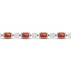 Thumbnail Image 2 of Citrine & Diamond Bracelet 1/20 ct tw Sterling Silver 7.25&quot;