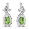 Thumbnail Image 2 of Peridot & Created White Sapphire Earrings Sterling Silver