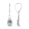 Thumbnail Image 0 of Aquamarine & White Topaz Drop Earrings Sterling Silver