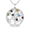 Thumbnail Image 0 of Multi-Stone Tree of Life Necklace Sterling Silver 18"