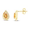 Thumbnail Image 1 of Citrine & White Lab-Created Sapphire Earrings Sterling Silver/14K Yellow Gold Plating