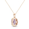 Thumbnail Image 3 of Amethyst Necklace 1/10 ct tw Diamonds 10K Rose Gold 18&quot;