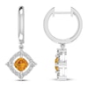 Thumbnail Image 0 of Citrine & White Lab-Created Sapphire Earrings Sterling Silver