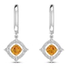 Thumbnail Image 1 of Citrine & White Lab-Created Sapphire Earrings Sterling Silver