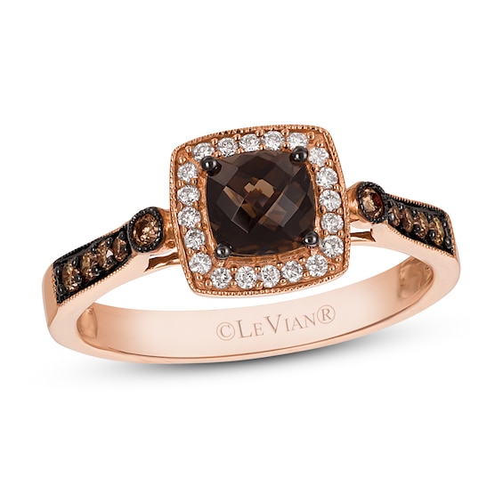 Le Vian Chocolatier Quartz Ring 1/5 ct tw Diamonds 14K Strawberry Gold