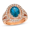 Thumbnail Image 0 of Le Vian Blue Topaz Ring 1-1/6 ct tw Diamonds 14K Strawberry Gold