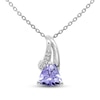 Thumbnail Image 0 of Tanzanite & Diamond Necklace Sterling Silver 18"