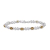 Thumbnail Image 1 of Citrine & White Topaz Bracelet Sterling Silver 7.5&quot;