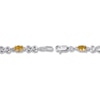 Thumbnail Image 3 of Citrine & White Topaz Bracelet Sterling Silver 7.5&quot;