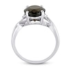 Thumbnail Image 3 of Smoky Quartz & Diamond Ring Round-Cut Sterling Silver