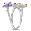 Thumbnail Image 2 of Peridot, Garnet, Amethyst & Citrine Floral Ring Sterling Silver