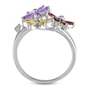 Thumbnail Image 3 of Peridot, Garnet, Amethyst & Citrine Floral Ring Sterling Silver