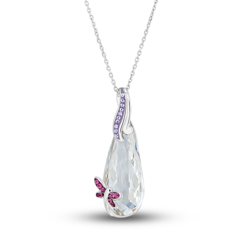 Main Image 1 of Crystal Necklace Sterling SIlver 18&quot;