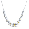 Thumbnail Image 3 of Citrine & White Lab-Created Sapphire Necklace Sterling Silver 18&quot;