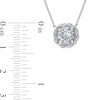 Thumbnail Image 4 of Aquamarine & Diamond Necklace 1/8 ct tw Round-Cut 10K White Gold 17&quot;