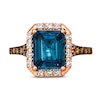 Thumbnail Image 2 of Le Vian  Blue Topaz & Diamond Ring 3/8 ct tw Diamonds 14K Strawberry Gold