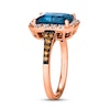 Thumbnail Image 4 of Le Vian  Blue Topaz & Diamond Ring 3/8 ct tw Diamonds 14K Strawberry Gold