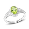 Thumbnail Image 4 of Peridot & White Lab-Created Sapphire Boxed Set Sterling Silver - Size 7