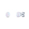 Thumbnail Image 0 of Lab-Created Opal Sphere Stud Earrings Sterling Silver