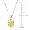 Thumbnail Image 3 of Citrine Necklace Sterling Silver 18"