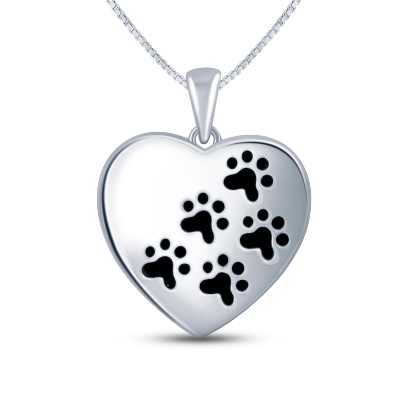 Pet Paw Print and Heart Necklaces