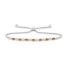 Thumbnail Image 1 of Citrine & Diamond Bolo Bracelet Sterling Silver 9.5&quot;