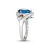 Thumbnail Image 2 of Le Vian Blue Topaz Ring 1/5 ct tw Diamonds 14K Vanilla Gold