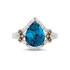 Thumbnail Image 4 of Le Vian Blue Topaz Ring 1/5 ct tw Diamonds 14K Vanilla Gold