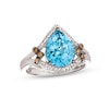 Thumbnail Image 1 of Le Vian Blue Topaz Ring 1/5 ct tw Diamonds 14K Vanilla Gold