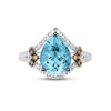 Thumbnail Image 4 of Le Vian Blue Topaz Ring 1/5 ct tw Diamonds 14K Vanilla Gold