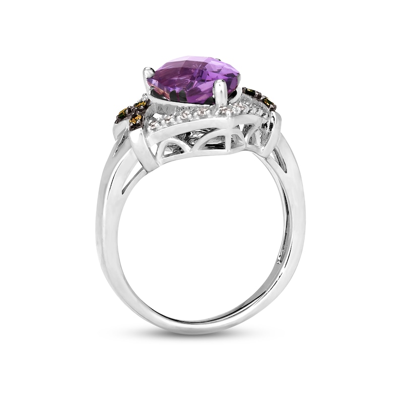 Main Image 3 of Le Vian Amethyst Ring 1/5 ct tw Diamonds 14K Vanilla Gold