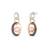 Le Vian Cultured Pearl Earrings 3/4 ct tw Diamonds 14K Tri-Tone Gold ...