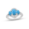 Thumbnail Image 0 of Turquoise & White Zircon Ring Sterling Silver