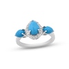 Thumbnail Image 0 of Turquoise & White Zircon Ring Sterling Silver