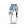 Thumbnail Image 2 of Turquoise & White Zircon Ring Sterling Silver