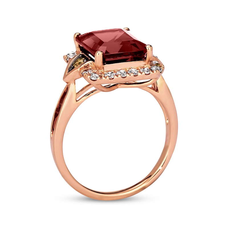 Le Vian Creme Brulee Garnet Ring 1/2 ct tw Diamonds 14K Strawberry Gold ...