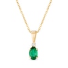 Thumbnail Image 1 of Le Vian Creme Brulee Emerald & Diamond Accent Necklace 14K Honey Gold 18&quot;