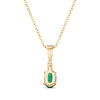 Thumbnail Image 3 of Le Vian Creme Brulee Emerald & Diamond Accent Necklace 14K Honey Gold 18&quot;