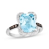 Thumbnail Image 0 of Le Vian Creme Brulee Blue Topaz Ring 1/5 ct tw Diamonds 14K Vanilla Gold