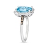 Thumbnail Image 1 of Le Vian Creme Brulee Blue Topaz Ring 1/5 ct tw Diamonds 14K Vanilla Gold