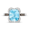 Thumbnail Image 3 of Le Vian Creme Brulee Blue Topaz Ring 1/5 ct tw Diamonds 14K Vanilla Gold