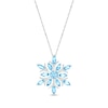 Thumbnail Image 0 of Marquise & Round-Cut Swiss Blue Topaz Snowflake Necklace Sterling Silver 18"