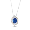 Thumbnail Image 0 of Le Vian Oval-Cut  Sapphire Necklace 1/3 ct tw Diamonds 14K Vanilla Gold 18"