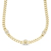 Thumbnail Image 1 of Men's Diamond Lion Cuban Chain Necklace 1/3 ct tw 10K Yellow Gold 20&quot;