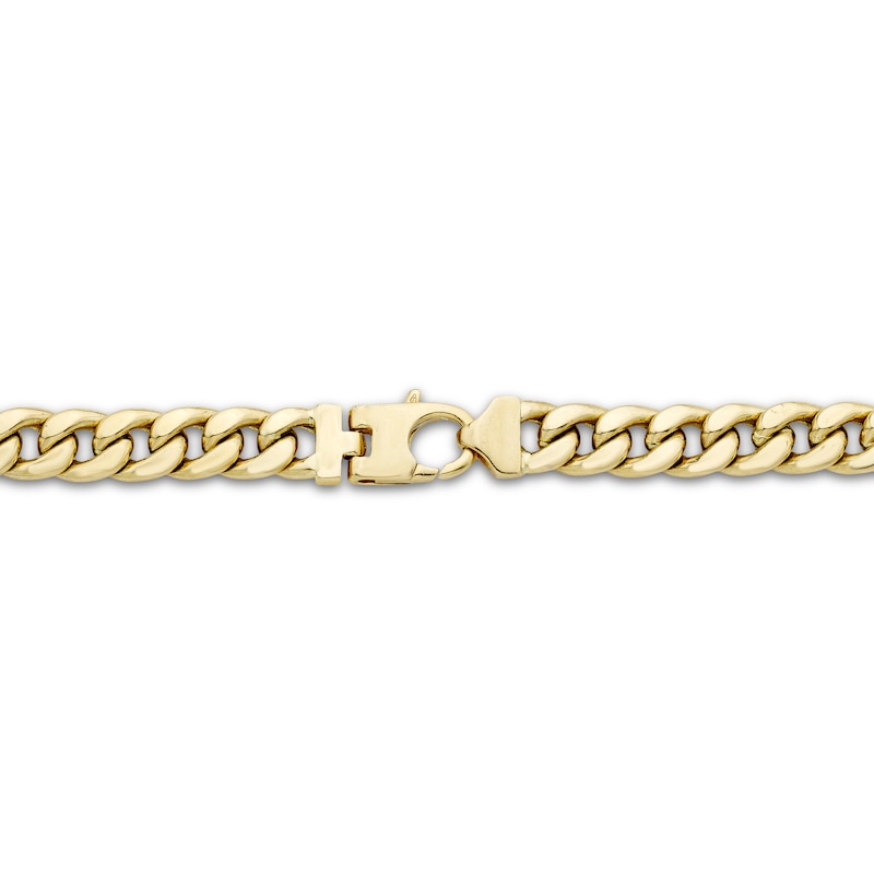 Main Image 2 of Men's Diamond Lion Cuban Chain Necklace 1/3 ct tw 10K Yellow Gold 20&quot;