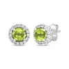 Thumbnail Image 3 of Round-Cut Peridot & White Lab-Created Sapphire Gift Set Sterling Silver