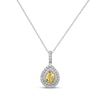 Thumbnail Image 2 of Pear-Shaped Citrine & White Lab-Created Sapphire Gift Set Sterling Silver - Size 7